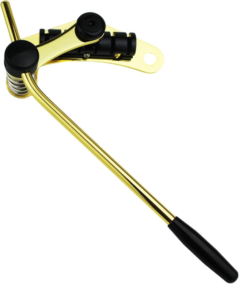 guyker Tune-O-Matic Style Electric Guitar Bridge Stop Bar Tailpiece Tremolo Compatible with LP SG Guitars TM85, Gold+Black - Image 2